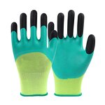 Protective Hand Fluorescent Green Gloves Manufacturer - OEM/ODM Custom Fluorescent Green Polyester Latex Coated Gloves EN388
