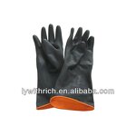 Industrial Protective Work Glove Manufacturer - OEM/ODM Custom Black Color Long-Sleeve Latex Industrial Glove