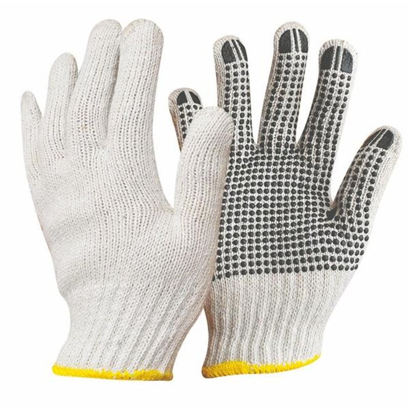 Rubber Cotton Liner Gloves Manufacturer - OEM/ODM Custom TF Rubber Cotton Liner PVC Dots Coated Gloves