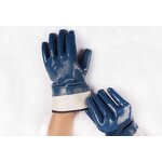 Nitrile Coated Gloves Factory - OEM/ODM Custom Cotton Jersey Blue Nitrile Coated Chemical Resistant
