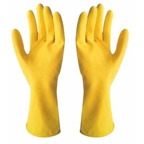 Yellow Latex Gloves Manufacturer - OEM/ODM Custom Hot Sale Yellow Color Long Flock Lined Latex Gloves