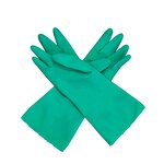 Chemical Resistant Industrial Gloves Factory - OEM/ODM Custom 13 Inches Green Nitrile Flock Line Gloves