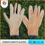 Flower Color PU Coated Gloves Factory - OEM/ODM Custom Flower Color Polyester White PU Palm Garden Gloves