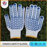 PVC Wave Dots Gloves Factory - OEM/ODM Custom TF Cotton Poly Knitted Gloves PVC Wave Dots Single Side