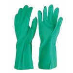 Chemical Resistant Industrial Gloves Factory - OEM/ODM Custom 13 Inches Green Nitrile Flock Line Gloves