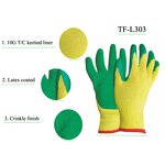 White Cotton Coated Green Latex Gloves Factory - OEM/ODM Custom Factory Price White Cotton Green Latex Gloves
