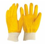 Yellow Nitrile Coated Working Gloves Factory - OEM/ODM Custom Knitted Wrist Yellow Nitrile Coated Working Gloves