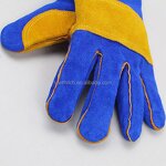 Cow Split Leather Welding Gloves Manufacturer - OEM/ODM Custom TongFu Blue Cow Split Leather Welding Gloves