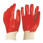 Antislip PVC Gloves Manufacturer - OEM/ODM Custom Cotton Jersey PVC Coated Glove Red Pvc Antislip Gloves