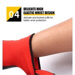 Safety Glove Latex Wrinkle Gloves Manufacturer - OEM/ODM Custom 13 Gauge Red Nylon Black Latex Coated Gloves