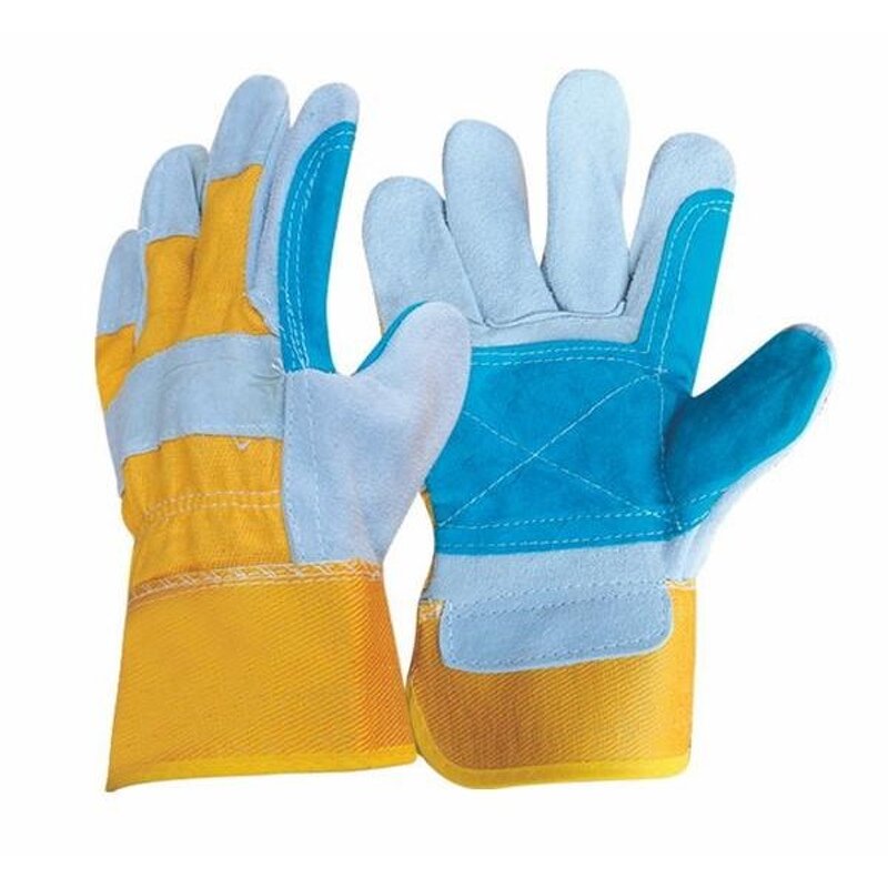 Industrial Leather Hand Gloves Factory - OEM/ODM Custom 10.5" Safety Reinforced Palm Leather Work Gloves EN388