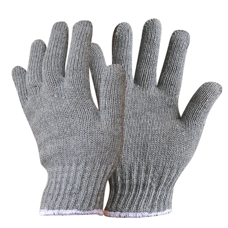 Dark Grey Cotton Gloves Manufacturer - OEM/ODM Custom Dark Grey Cotton Working Gloves Red Edge