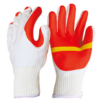 Orange Latex Coated Gloves Manufacturer - OEM/ODM Custom Orange Smooth Latex Coated Work Safety Hand Gloves