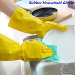 Kitchen Household Latex Gloves Manufacturer - OEM/ODM Custom Kitchen Household Latex Gloves with Cotton Lining CE