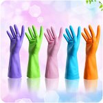 Flock Lined Household Glove Manufacturer - OEM/ODM Custom Premium FLock Lined Household Rubber Cleaning Glove