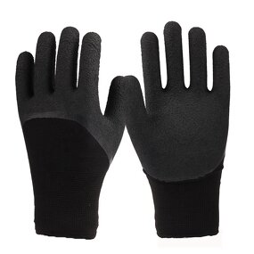Warm Winter Safety Gloves Factory - OEM/ODM Custom Double Liner Polyester Acrylic Latex Coated Winter Gloves