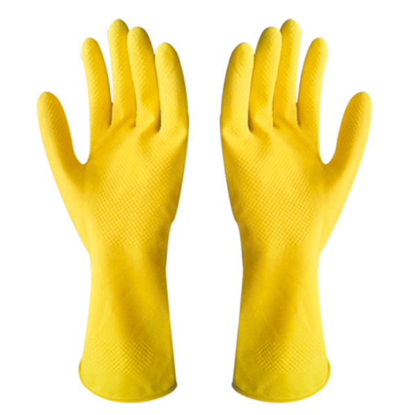 Yellow Long Latex Glove Factory - OEM/ODM Custom Yellow Long Latex Rubber Hand Glove for Household