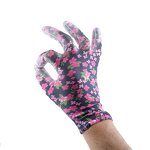 PU Coated Safety Gloves Supplier - Black and White Work Gloves for Electrical