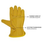 Leather Working Gloves Supplier - Waterproof Fleece Lined for Welding and Driving
