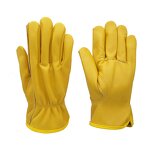 Leather Working Gloves Supplier - Waterproof Fleece Lined for Welding and Driving
