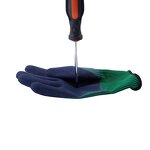 Latex Coated Glove Manufacturer - Dark Blue Double Coating Foam Finish Industrial