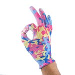 Custom Printed PU Coated Gloves Factory - Colorful Garden Gloves for Women