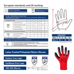 Latex Coated Work Gloves Supplier - Custom Logo EN388 for General Purpose