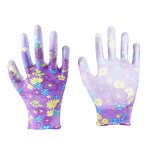 Printed PU Coated Work Gloves Supplier - Anti-Static Anti-Slip EN388 Certified