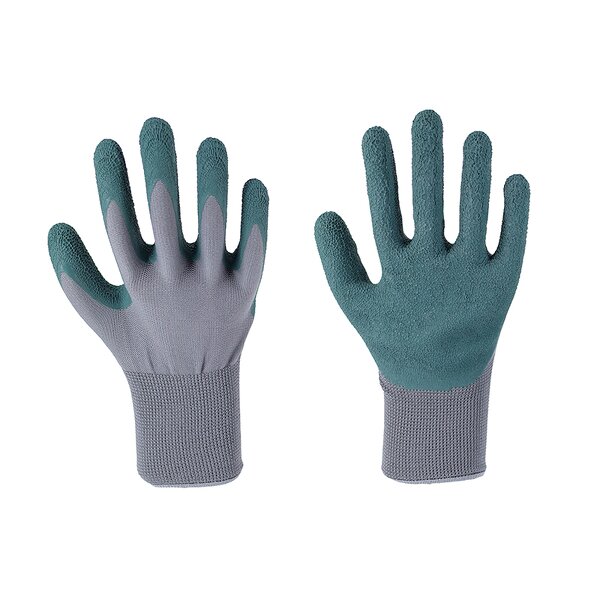 Latex Coated Gloves Manufacturer - Dark Green Gloves for Summer Industrial Work