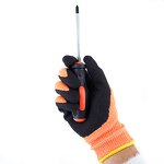 Nitrile Coated Work Gloves Factory - Black Nitrile Sandy Finish Safety Gloves