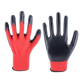 Nitrile Coated Work Gloves Supplier - Black Safety Gloves for Construction