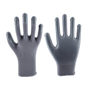Nitrile Coated Work Gloves Supplier - Grey Foam CE EN388 Safety Gloves