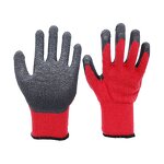 Cotton Latex Work Gloves Manufacturer - 10G Crinkle Finish for Hard Construction