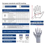 PU Coated Work Gloves Manufacturer - Black Breathable Heavy Duty CE Protection