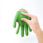 Latex Foam Coated Work Gloves Factory - Green Three Quarters Coated Gloves