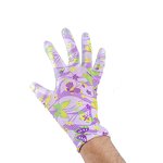 Printed PU Coated Gloves for Women Manufacturer - 13 Gauge Polyester Lining