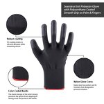 PU Coated Construction Gloves Manufacturer - Black Breathable CE Protection Work