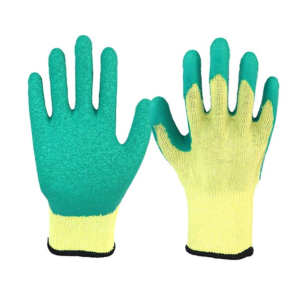 Cotton Latex Work Gloves Manufacturer - 10G Crinkle Finish for Construction