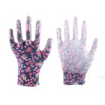 PU Coated Safety Gloves Supplier - Black and White Work Gloves for Electrical