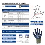 Latex Coated Work Gloves Manufacturer - Green-Blue Black Latex Sandy Finish