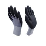 Nitrile Foam Coated Gloves Factory - Black Foam Finish Palm Coated Work Gloves