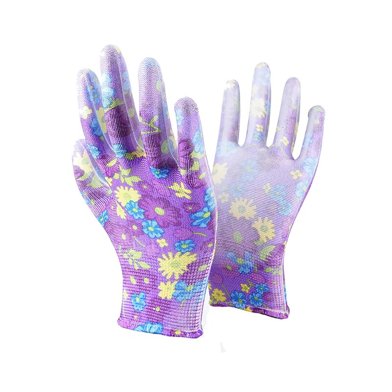 Printed PU Coated Work Gloves Supplier - Anti-Static Anti-Slip EN388 Certified