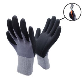 Nitrile Safety Foam Glove Manufacturer - 15G Nylon Spandex Black Nitrile Micro