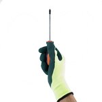 Latex Coated Safety Gloves Factory - Black Latex Sandy Finish Industrial Gloves