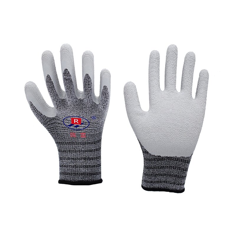 Latex Foam Coated Gloves Factory - Green Slip Resistant Waterproof Work Gloves