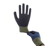 Latex Coated Work Gloves Manufacturer - Green-Blue Black Latex Sandy Finish
