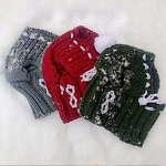 Pet Hat Factory - Winter Dog Christmas Woolen Puppy Hat With Ball