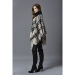 Poncho Supplier - New Special Design Striped Poncho Cape Retro Knitted