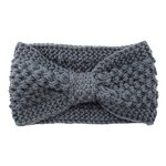 Headbands Factory - Winter Knitted Elastic Turban Crochet Bow Wide Headbands