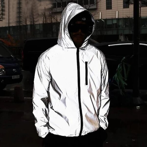 Jacket Supplier - New Streetwear Noctilucent Reflective Windbreaker Jacket